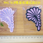 DIY蕾絲羽毛蕨葉雙層刺繡花貼